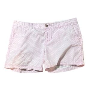 Old Navy Women’s 5 inch Pink with White Pineapple Pattern Chino Shorts Size 12